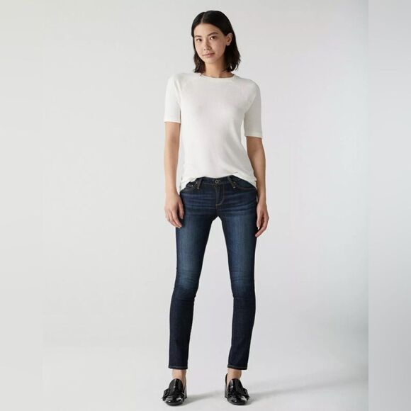 AG Adriano Goldschmied The Stilt Cigarette Leg Dark Wash Jeans Like New Size 28 - Picture 3 of 14